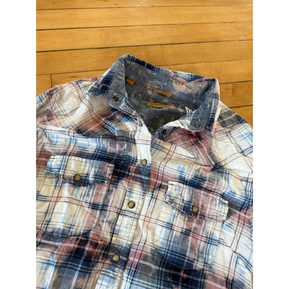 Jachs Girlfriend x Trippy Bunny Bea flannel mushroom print top - Picture 6 of 7